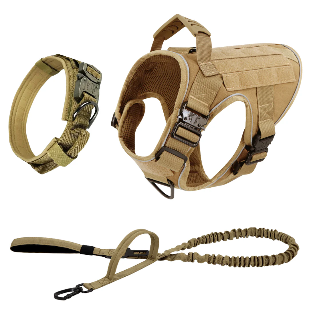Dog Harness No-Pull Tactical Front Clip With 4 Quick-Release Buckles Reflective Strips Top Handle Fall 2025 - Image 32