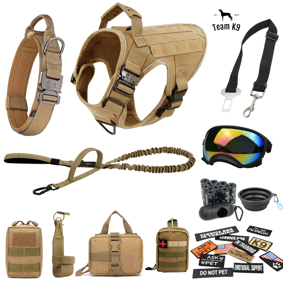 Dog Harness No-Pull Tactical Front Clip With 4 Quick-Release Buckles Reflective Strips Top Handle Fall 2025 - Image 37