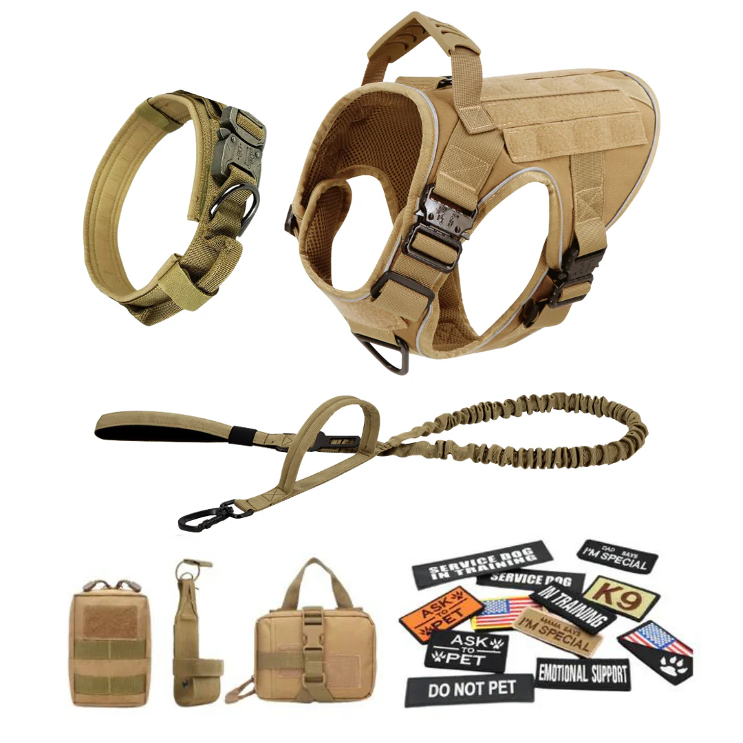 Dog Harness No-Pull Tactical Front Clip With 4 Quick-Release Buckles Reflective Strips Top Handle Fall 2025 - Image 39