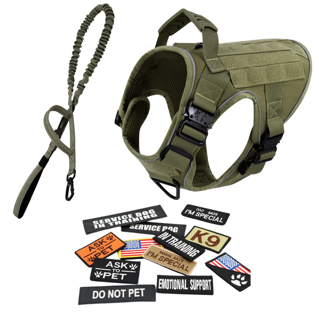 Dog Harness No-Pull Tactical Front Clip With 4 Quick-Release Buckles Reflective Strips Top Handle Fall 2025 - Image 46