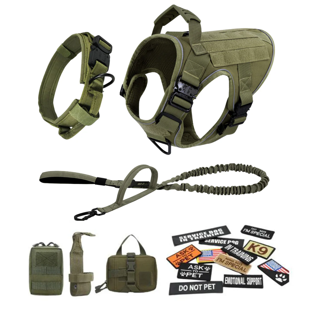 Dog Harness No-Pull Tactical Front Clip With 4 Quick-Release Buckles Reflective Strips Top Handle Fall 2025 - Image 49