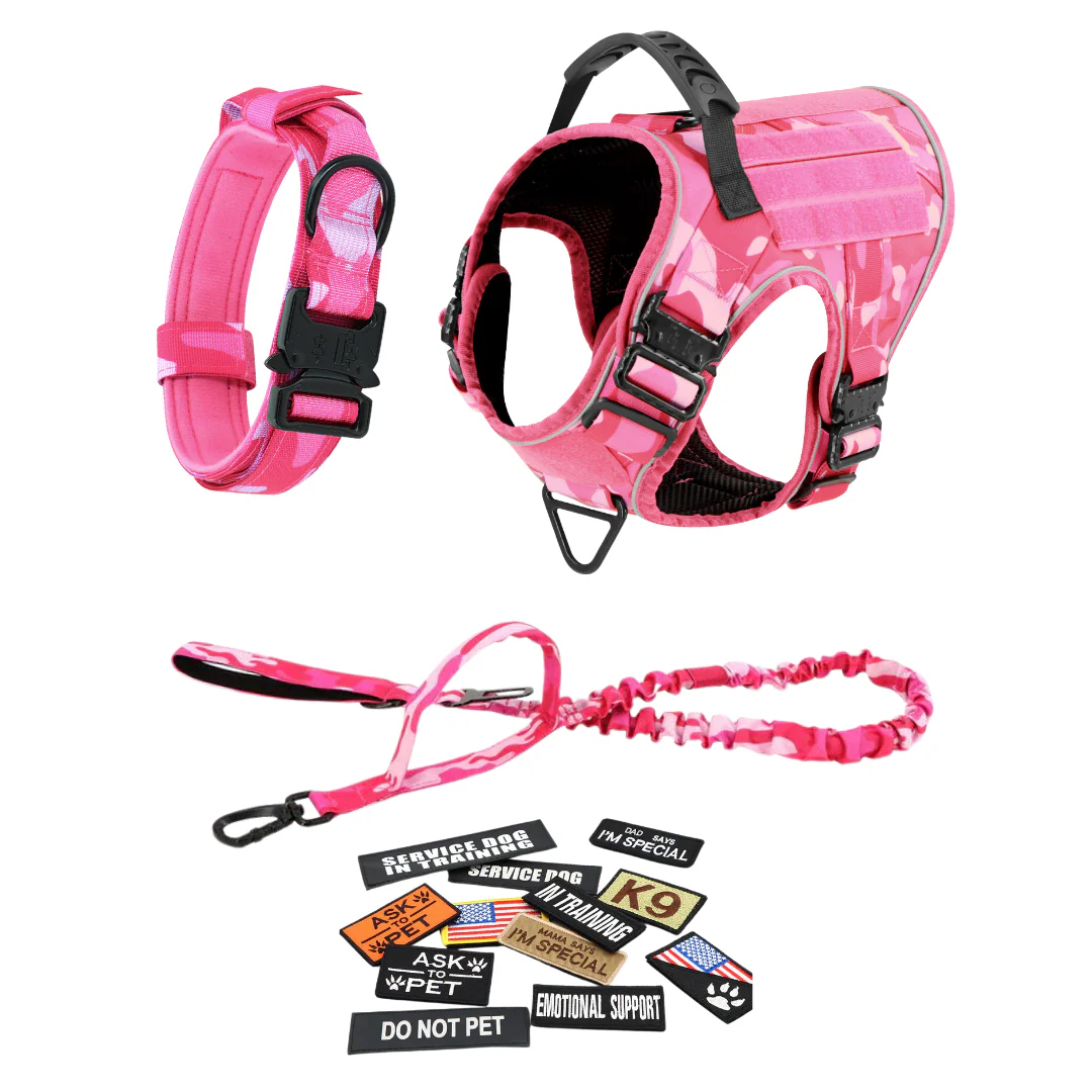 Dog Harness No-Pull Tactical Front Clip With 4 Quick-Release Buckles Reflective Strips Top Handle Fall 2025 - Image 55