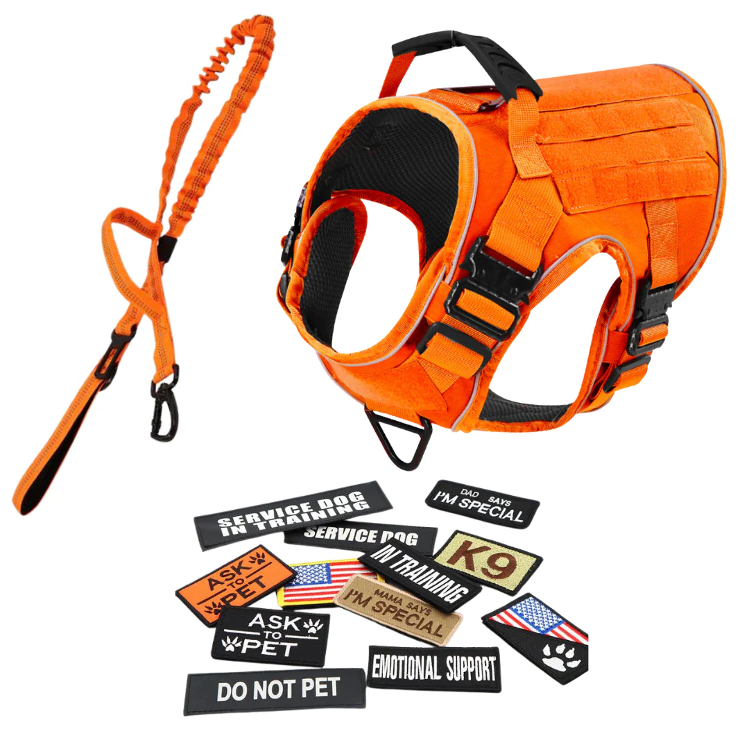 Dog Harness No-Pull Tactical Front Clip With 4 Quick-Release Buckles Reflective Strips Top Handle Fall 2025 - Image 6