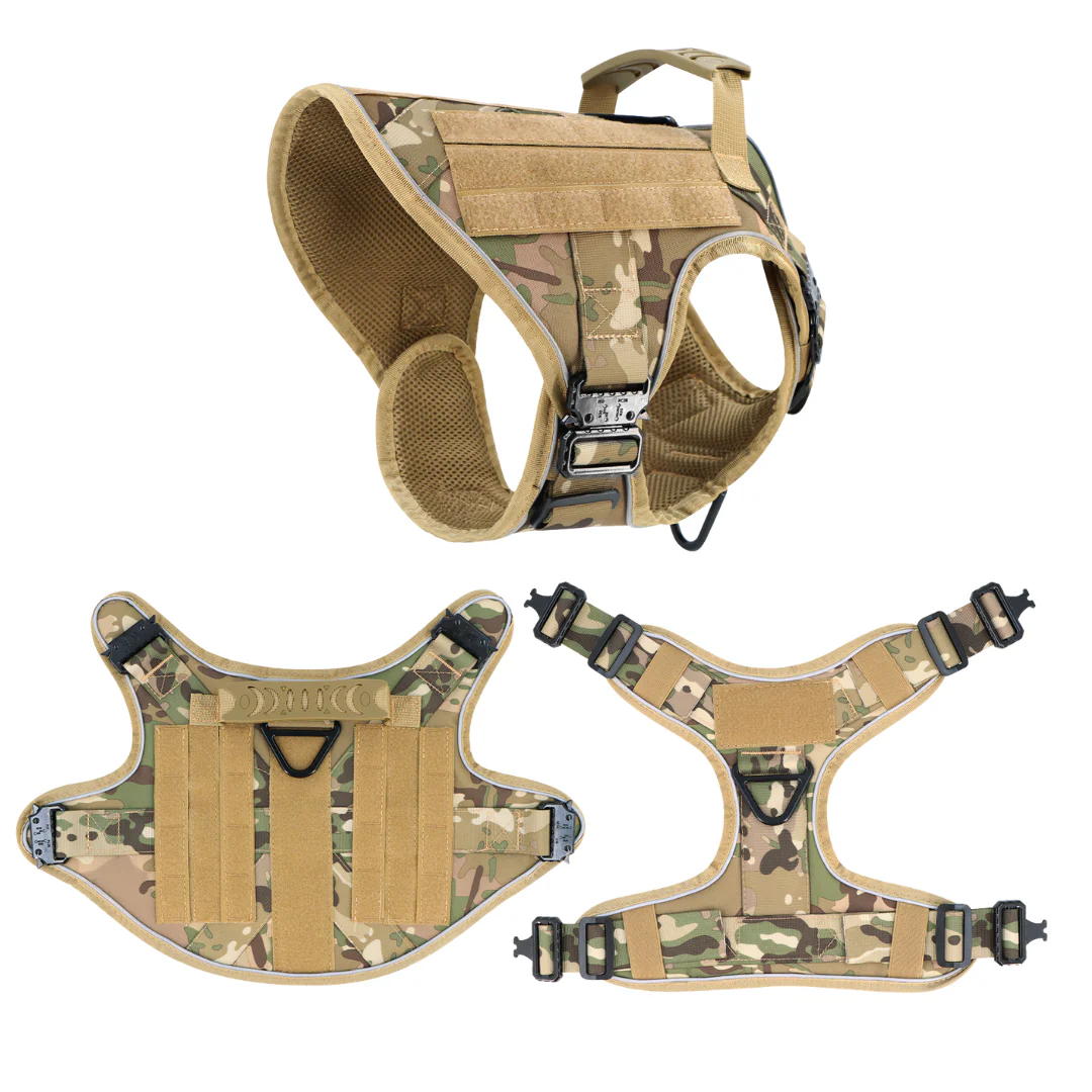 Dog Harness No-Pull Tactical Front Clip With 4 Quick-Release Buckles Reflective Strips Top Handle Fall 2025 - Image 80