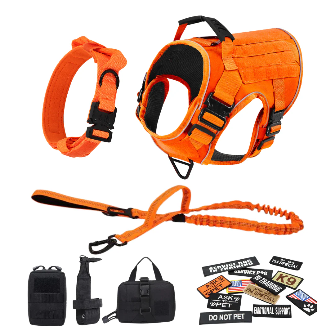 Dog Harness No-Pull Tactical Front Clip With 4 Quick-Release Buckles Reflective Strips Top Handle Fall 2025 - Image 9