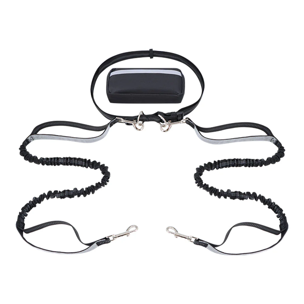 Dog Leash Double-Handle Hands-Free Bungee Reflective Walking Leash Fall 2025 Safe Control - Image 2