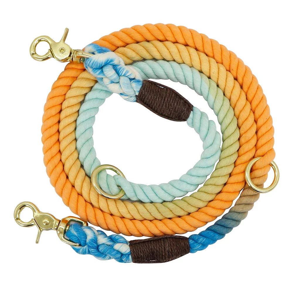 Dog Leash Rope Nylon Heavy Duty Walking Lead Hiking Training Fall 2025 Comfortable Leather Wrapped Grip - Image 11