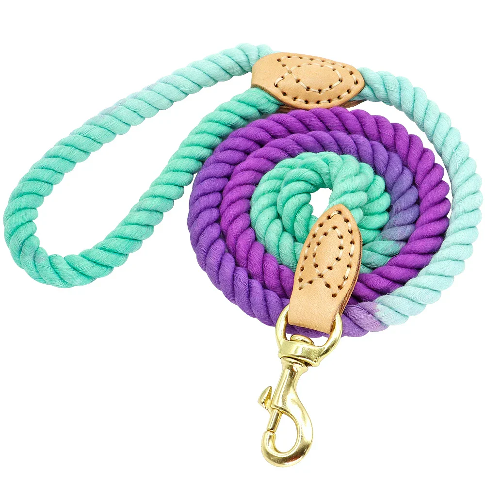 Dog Leash Rope Nylon Heavy Duty Walking Lead Hiking Training Fall 2025 Comfortable Leather Wrapped Grip - Image 13