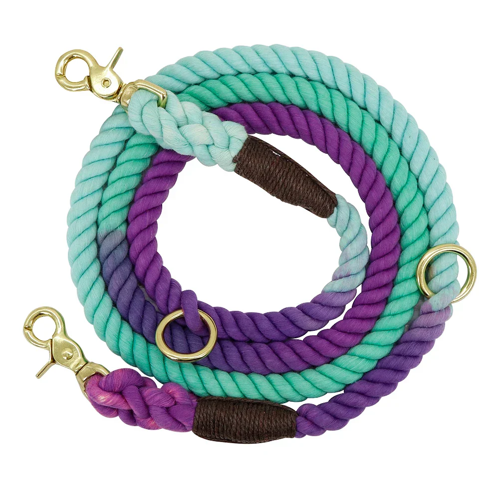 Dog Leash Rope Nylon Heavy Duty Walking Lead Hiking Training Fall 2025 Comfortable Leather Wrapped Grip - Image 7
