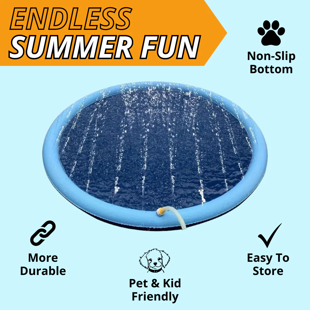 Dog Splash Pad Inflatable Fountain For Pets Summer 2025 Backyard Water Toy Non Slip Portable - Image 3