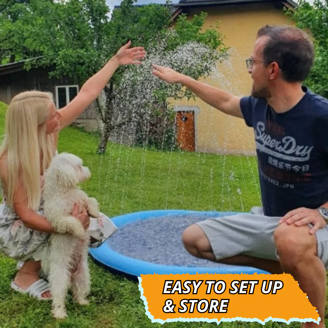 Dog Splash Pad Inflatable Fountain For Pets Summer 2025 Backyard Water Toy Non Slip Portable - Image 4