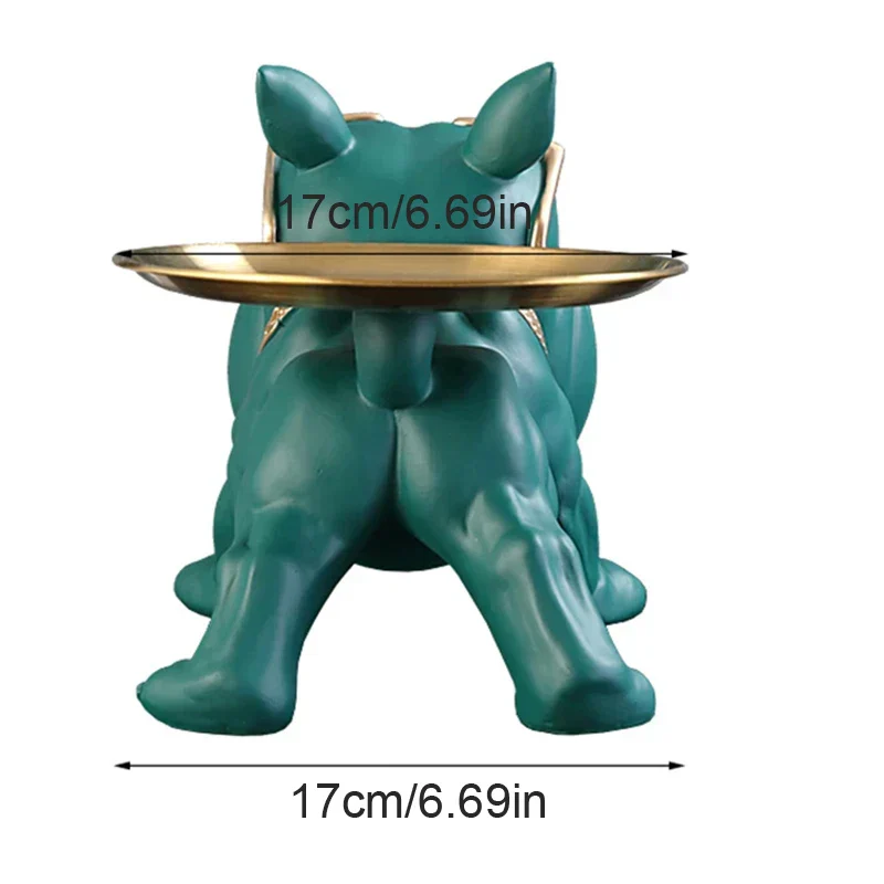 Dog Statue 30cm Bulldog Figurine Storage Box Resin Home Decor Fall 2025 Organizer Gift Idea - Image 6