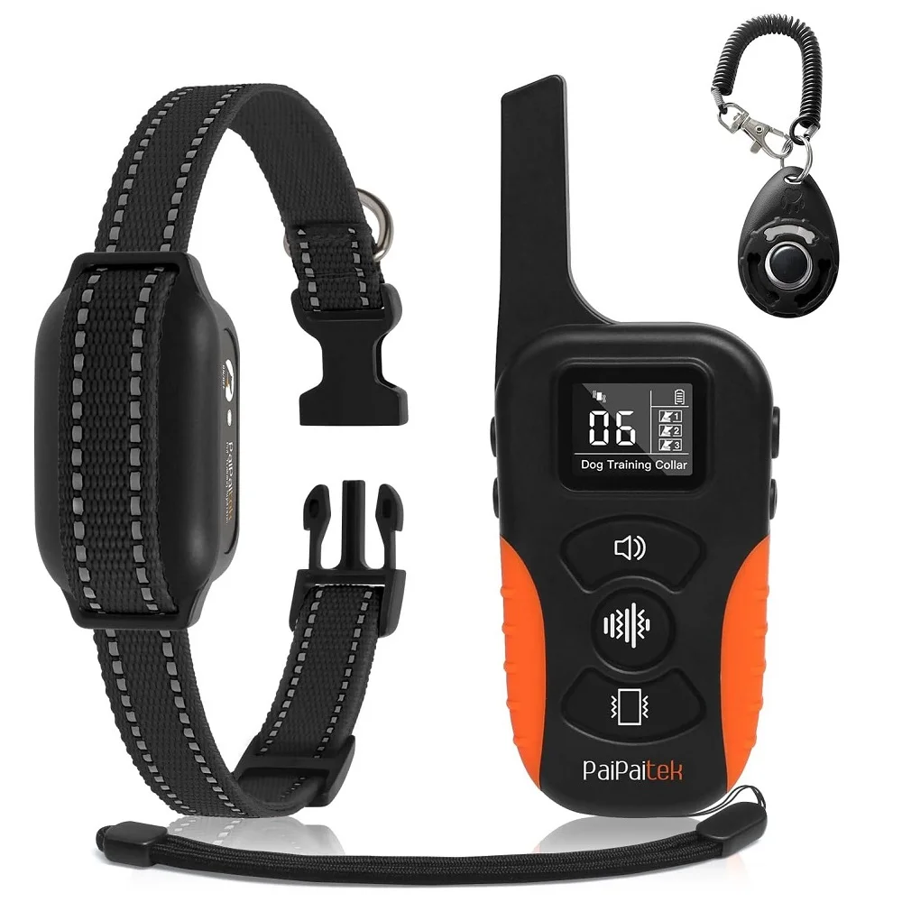 Dog Training Collar No Shock Rechargeable Vibrating Electronic Collar Fall 2025 Waterproof 1000m Safe Bark Control
