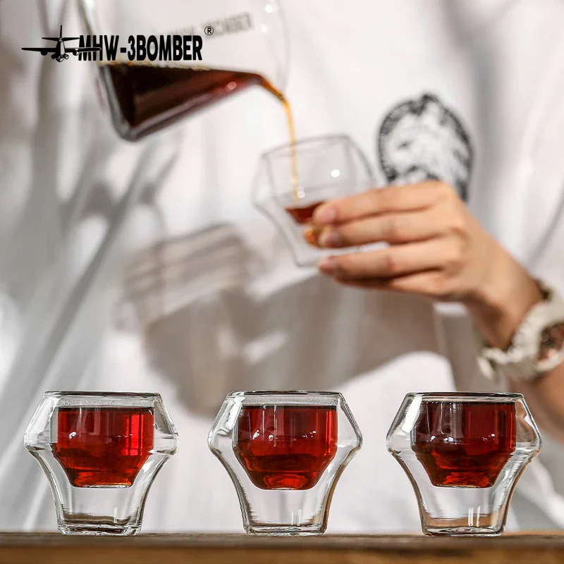 Double Wall Glass Espresso Cup Anti Scald Reusable Tea Mug Shot Glass, TikTok Viral Fall 2025 Artful Serving - Image 4