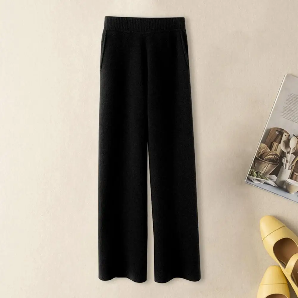 Drape High Waist Wide Leg Pants For Women Casual Loose Fit, Autumn Winter Trousers - Image 3