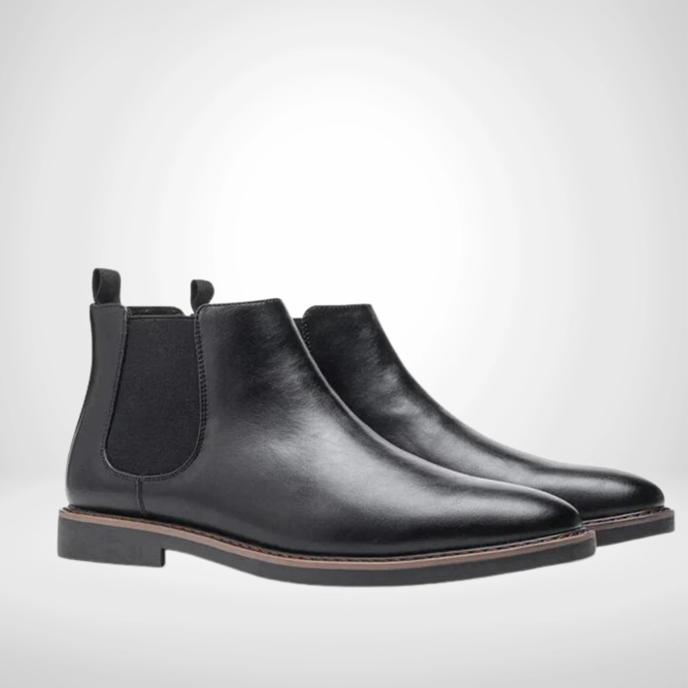 Durable Men's Chelsea Boots - Ankle Pull On, Leather - Image 4