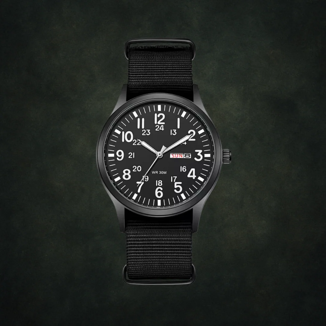 Durable Men’s Military-Style Watch – Waterproof, Scratch-Resistant, 42mm Dial – Green Black - Image 12