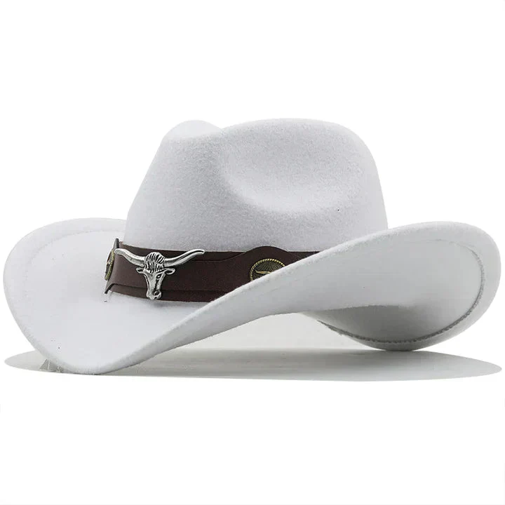 Durable men’s western felt hat – unique bull buckle band, high-quality felt, for outdoor adventures - Image 11