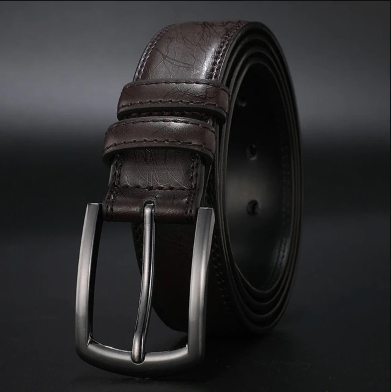 Durable men's leather belt – classic design, high-quality leather, for all occasions - Image 6
