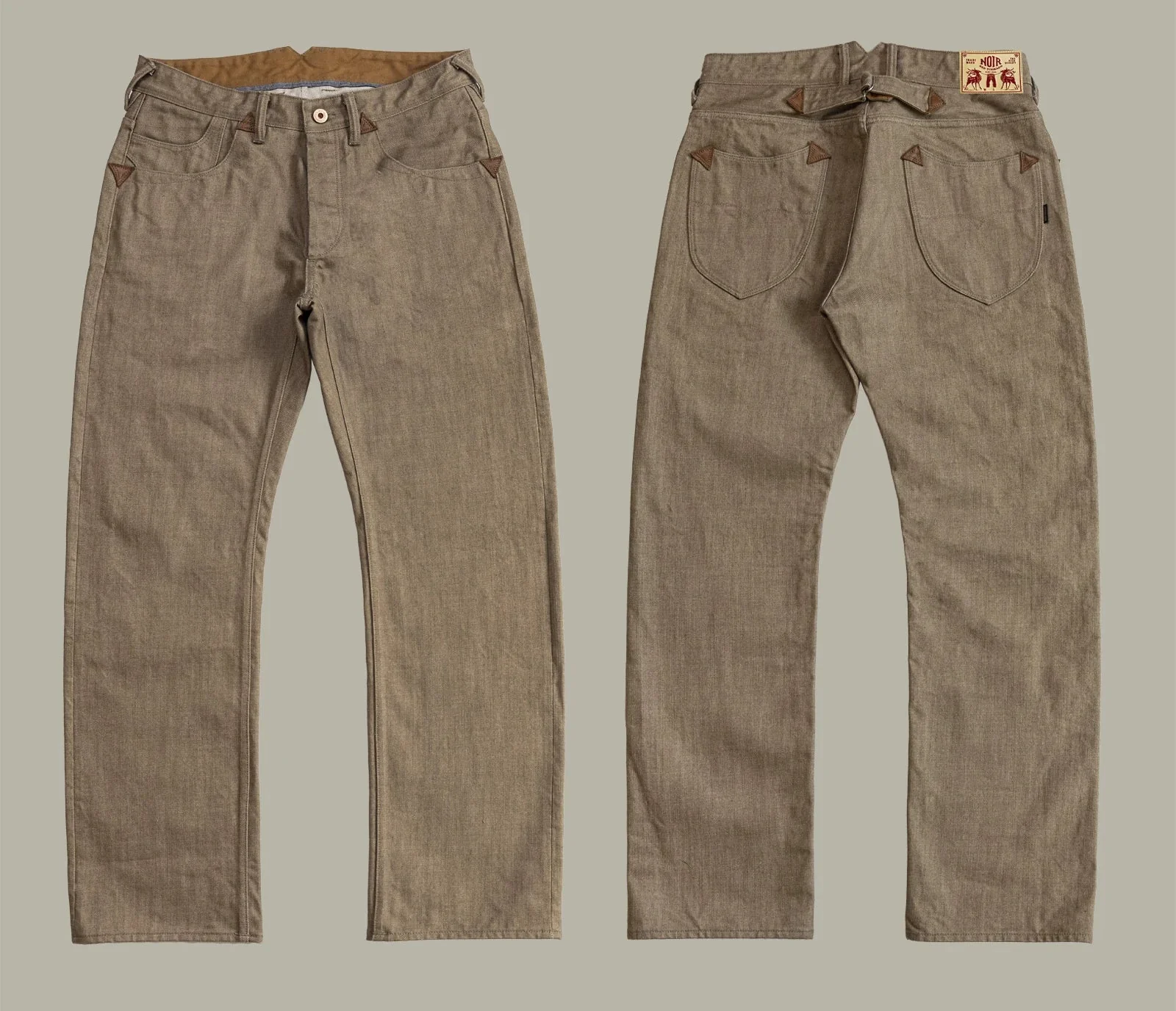 Durable Relaxed Men's Straight Jeans - Loose Selvedge Casual