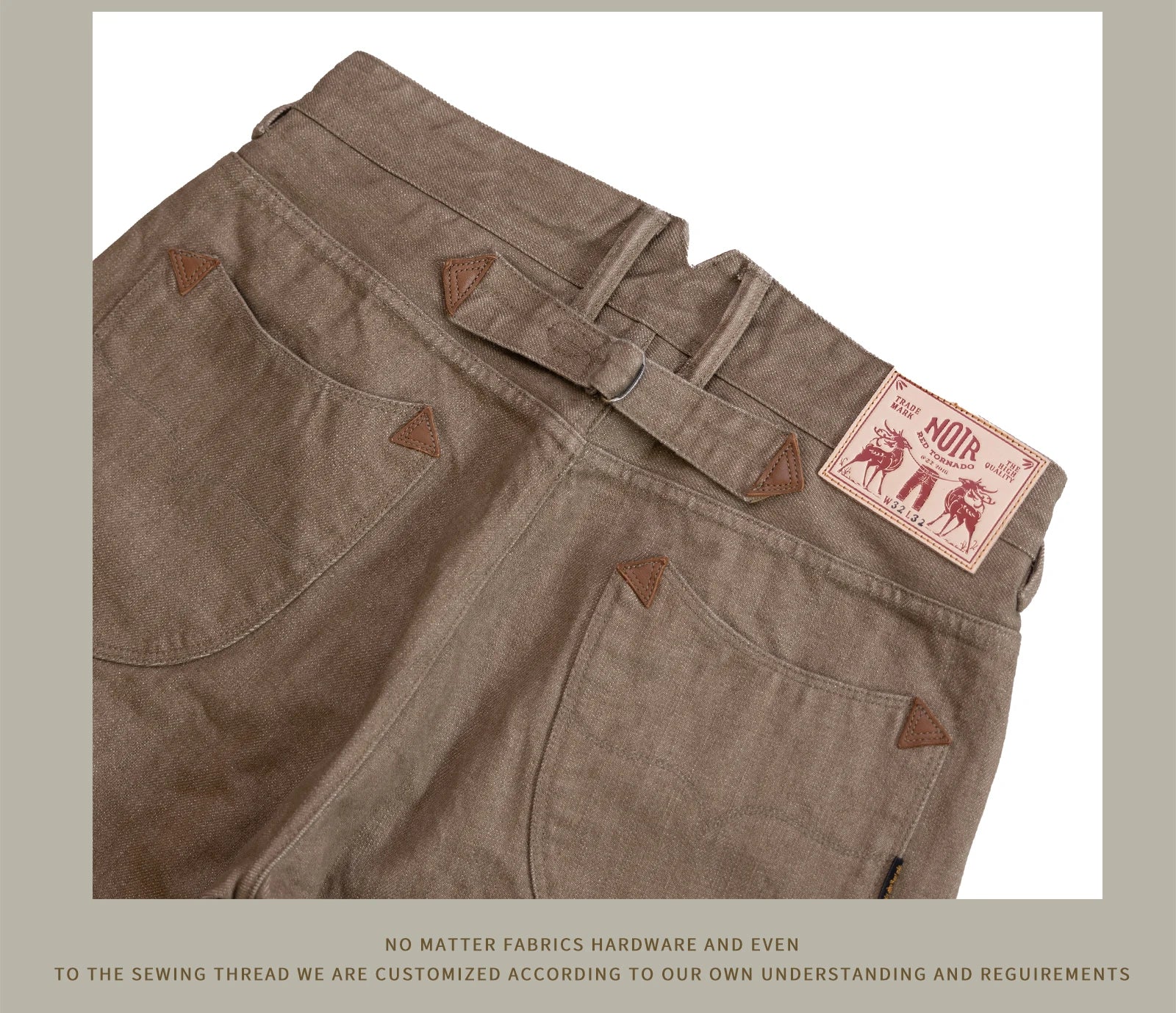 Durable Relaxed Men's Straight Jeans - Loose Selvedge Casual - Image 10
