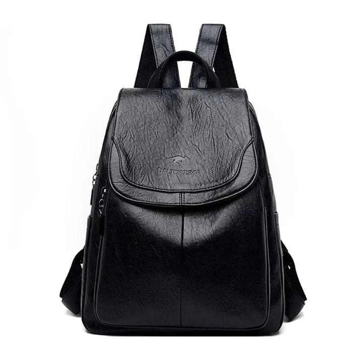 Durable women's leather backpack – structured design, premium quality, for work and daily use - Image 3