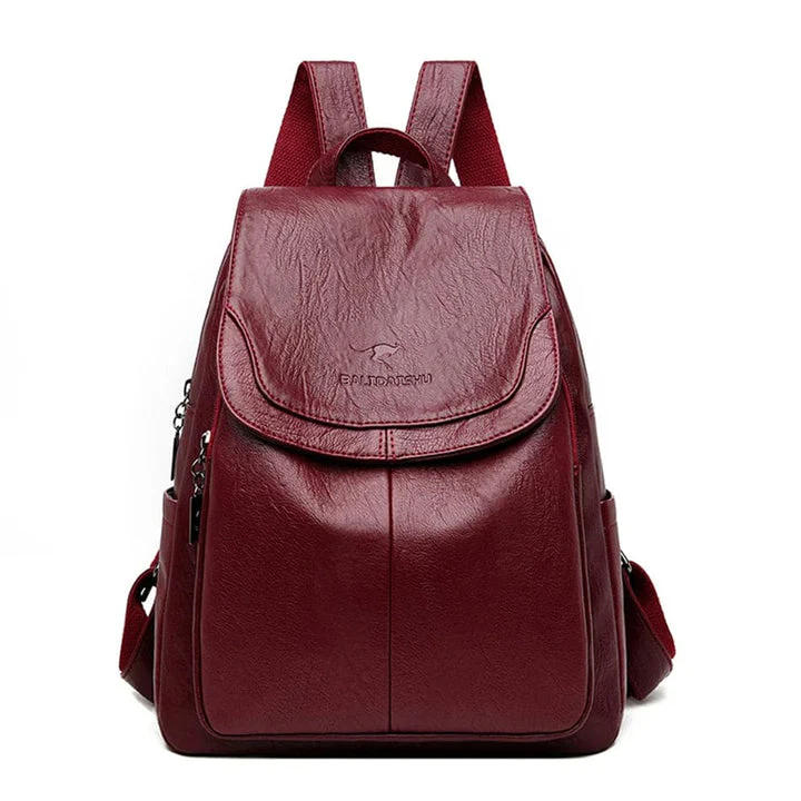 Durable women's leather backpack – structured design, premium quality, for work and daily use - Image 5