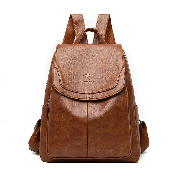 Durable women's leather backpack – structured design, premium quality, for work and daily use - Image 6