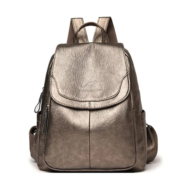 Durable women's leather backpack – structured design, premium quality, for work and daily use - Image 8