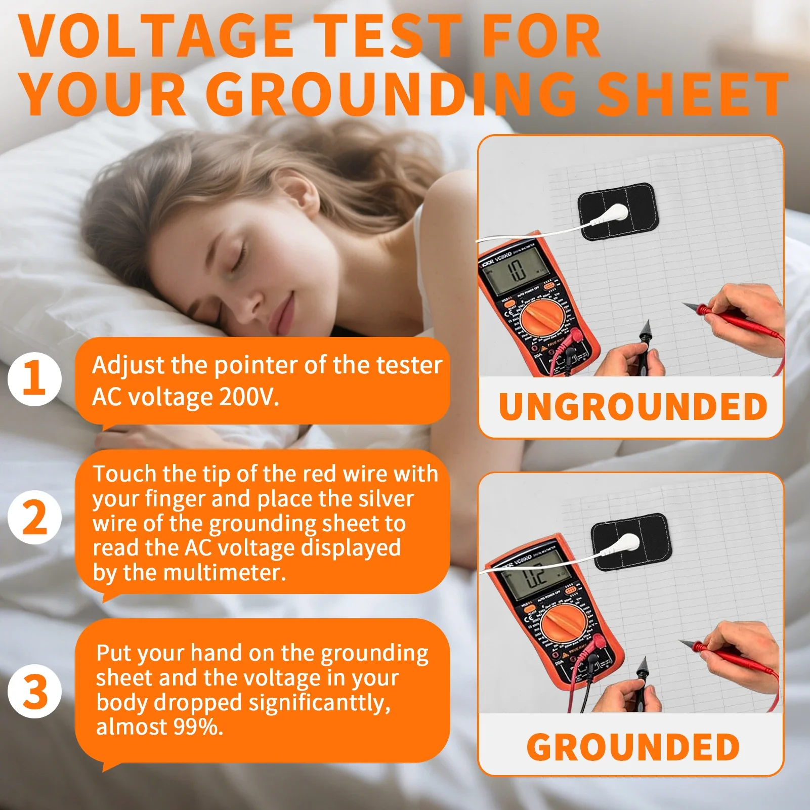 Earthing Grounding Bed Sheet 95 Cotton 5 Silver Fiber - Image 4