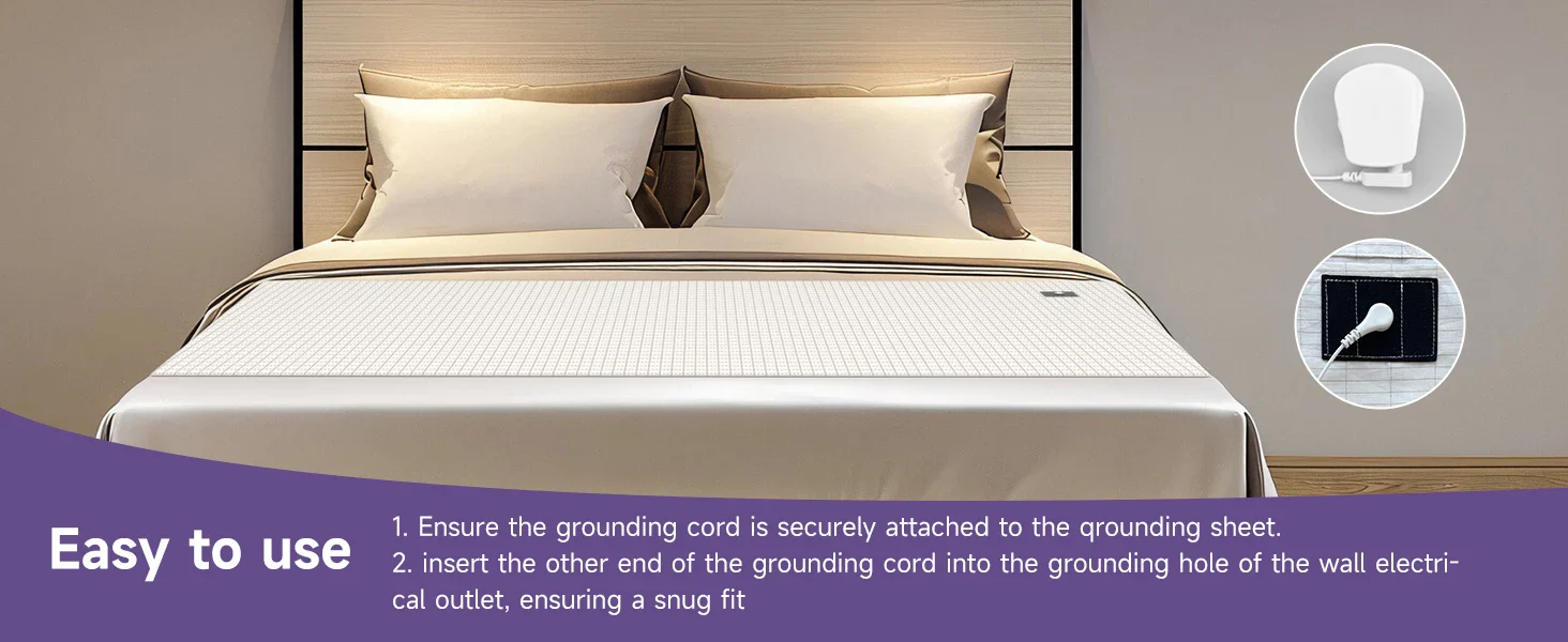 Earthing Grounding Bed Sheet 95 Cotton 5 Silver Fiber - Image 9