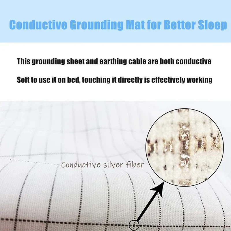 Earthing Bed Sheet Grounding Sheet Anti Static Sleep - Image 15