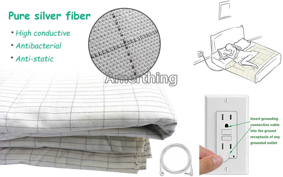 Earthing Bed Sheet Conductive Silver Antistatic Sheet - Image 9