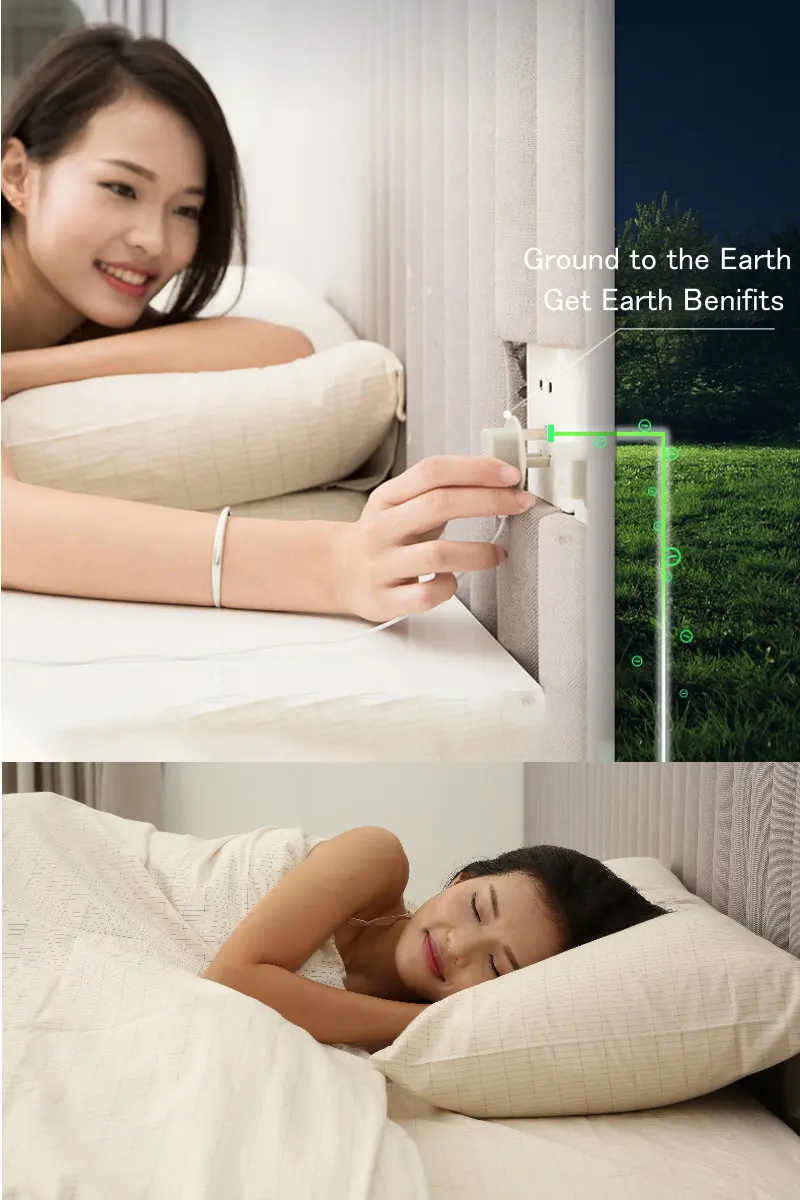 Earthing Fitted Sheet Organic Cotton Silver Grounding - Image 4