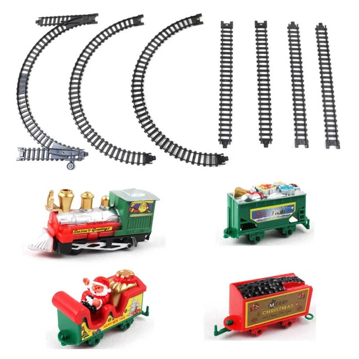 Eco-Friendly Christmas Electric Train Set - Track for Kids, Safe Holiday Gift & Tree Decoration with Santa Theme 216cm (85 inch) - Image 3