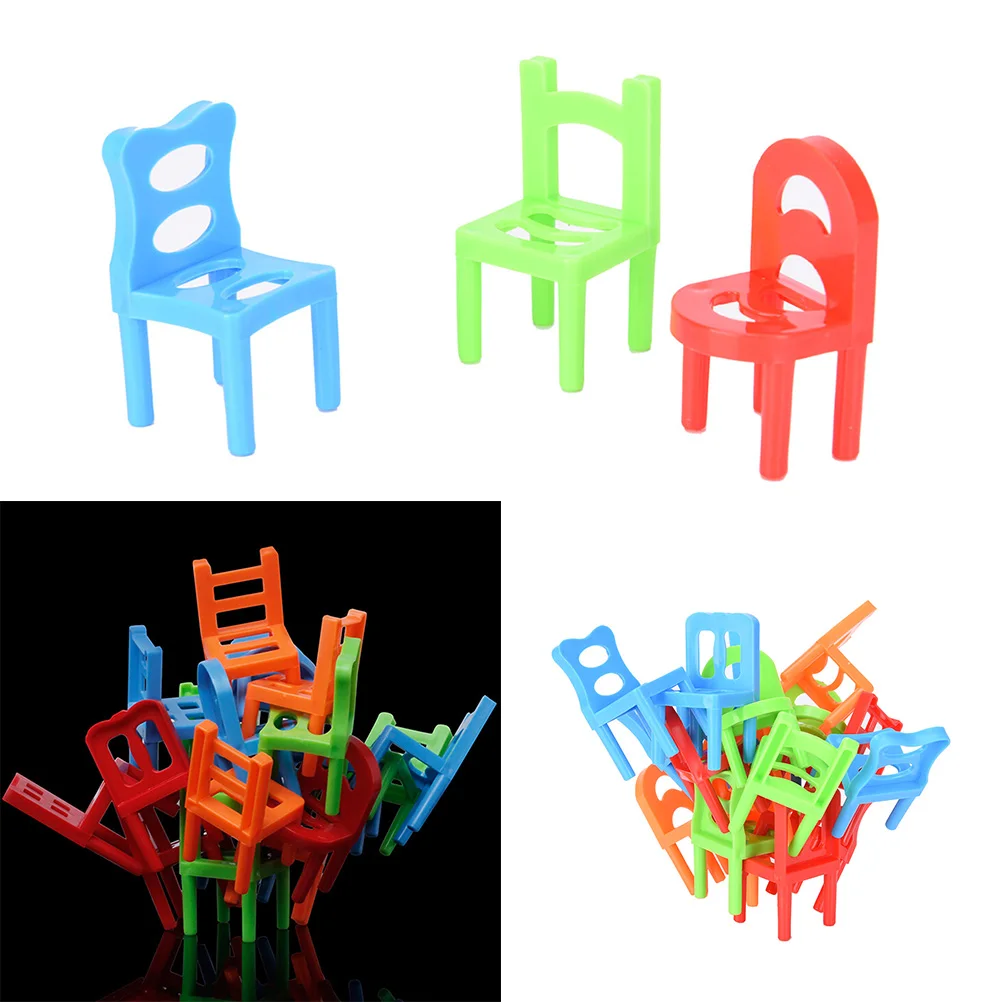 Educational Balance Chairs Game for Kids - Colorful 18-Piece Toy Set, Eco-Friendly ABS Plastic, Fun Learning Activity - Image 3