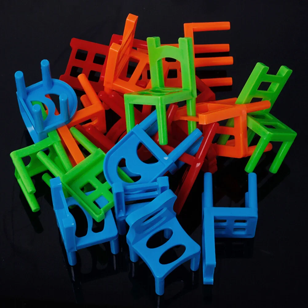 Educational Balance Chairs Game for Kids - Colorful 18-Piece Toy Set, Eco-Friendly ABS Plastic, Fun Learning Activity - Image 4