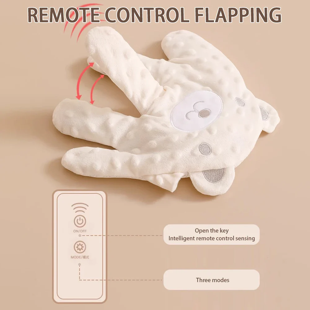 Electric Baby Sleep Aid Pillow with Remote Control, Soft Ergonomic Hand Design for Soothing Infants, Customizable Clapping Speed - Image 2
