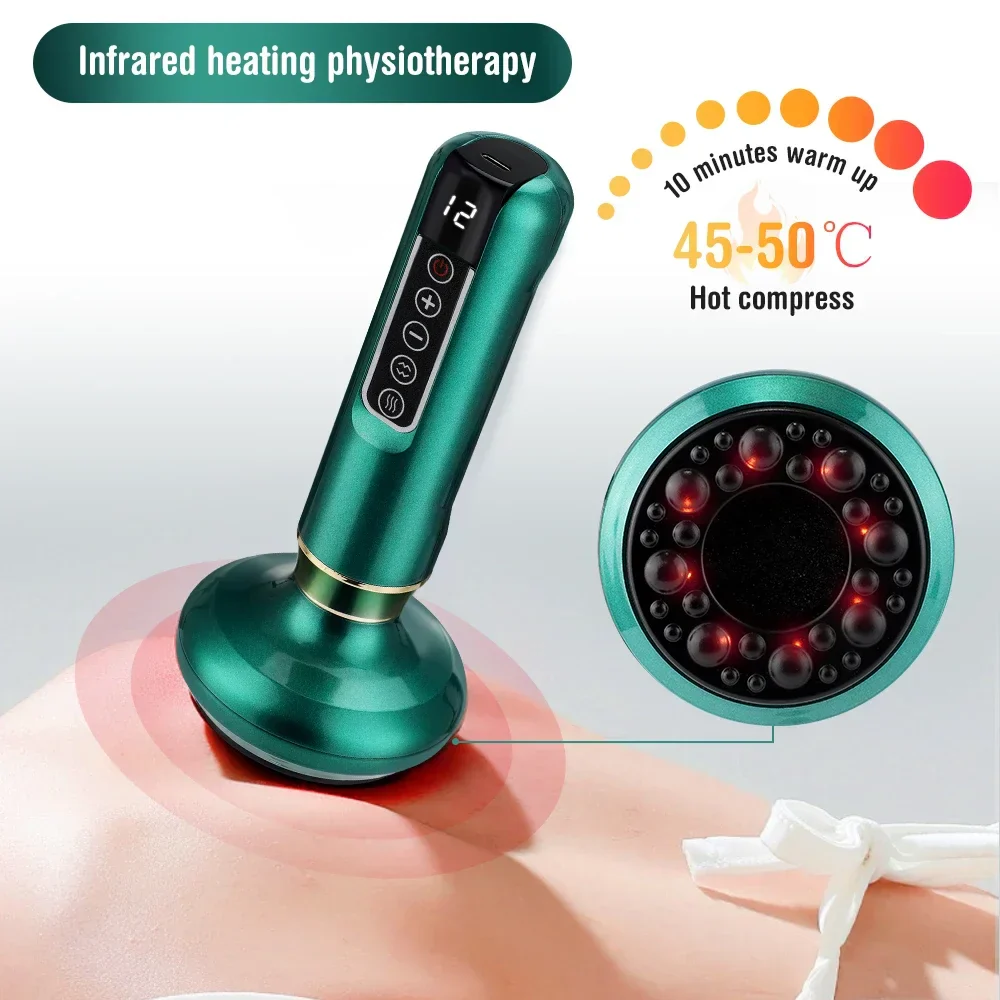 Electric Cupping Massager Multi Speed Vacuum Therapy With Infrared Heating Portable Spring 2026 Wellness Trend - Image 2