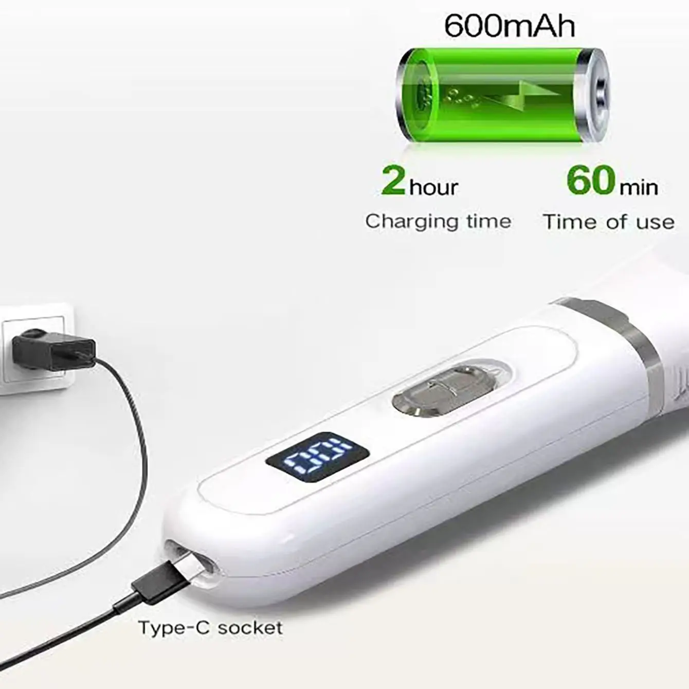 Electric Dog Grooming Clippers - Professional Silent Pet Hair Cutter, USB Rechargeable, Pet Grooming Care - Image 4