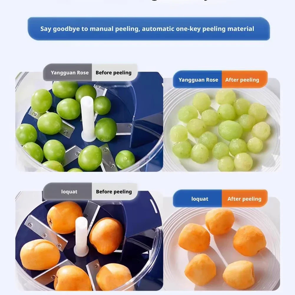 Electric Grape Peeler Machine Hands Free Fruit Peeler With Stainless Steel Blade, Summer Entertaining 2025 Time Saving - Image 3
