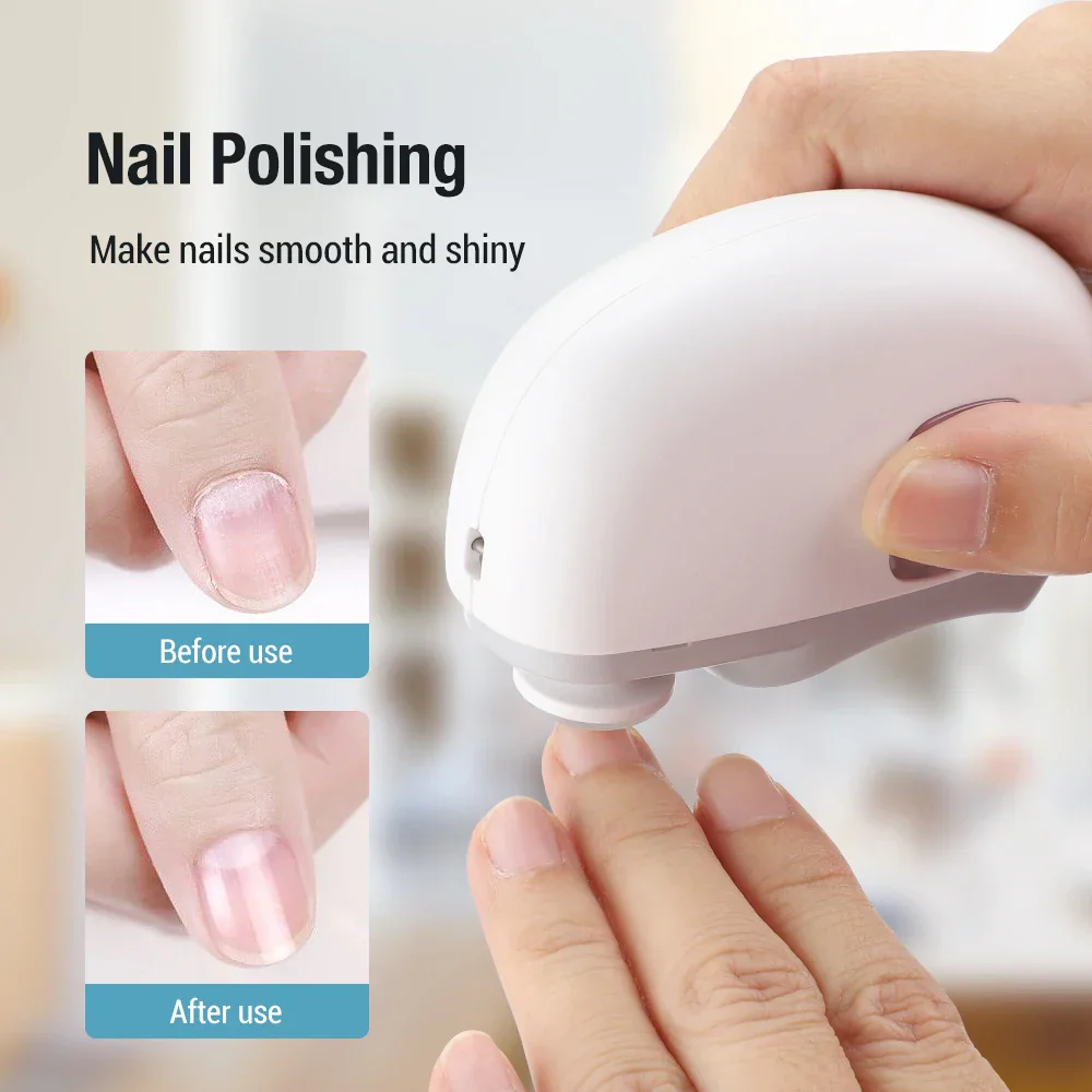 Electric Nail Clippers 2-in-1 Baby Manicure Trimmer Anti-Splash Infant Nail Groomer Newborn Care Fall 2025 Safe - Image 4