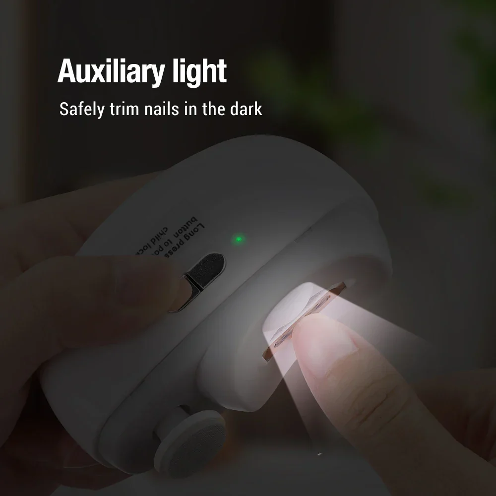Electric Nail Clippers 2-in-1 Baby Manicure Trimmer Anti-Splash Infant Nail Groomer Newborn Care Fall 2025 Safe - Image 5