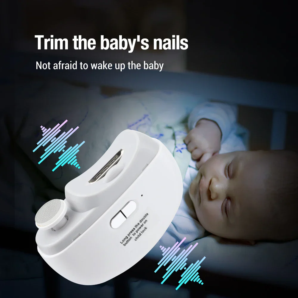Electric Nail Clippers 2-in-1 Baby Manicure Trimmer Anti-Splash Infant Nail Groomer Newborn Care Fall 2025 Safe - Image 6