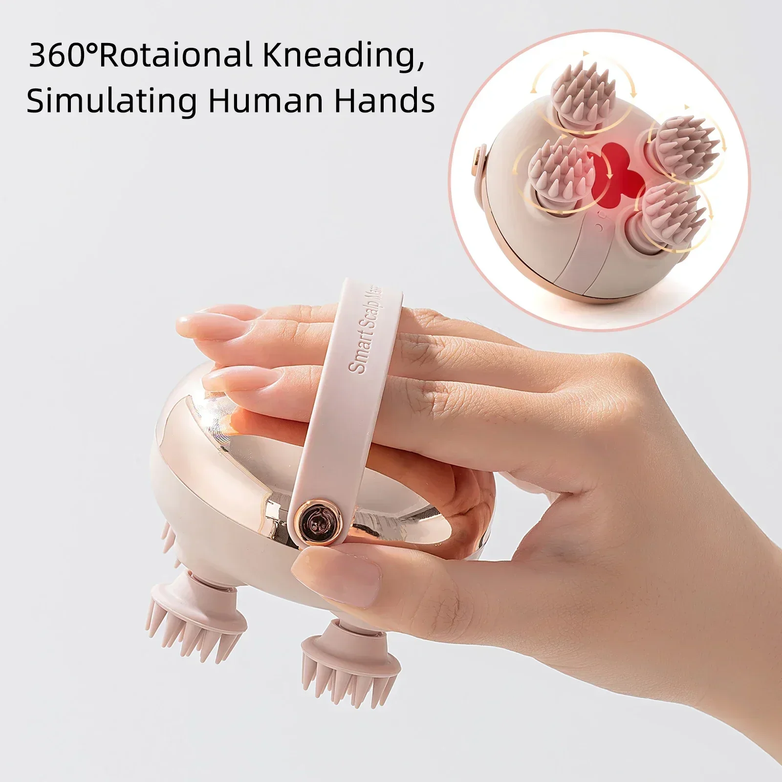 Electric Scalp Massager Rechargeable Waterproof Handheld Hair Care Device For Stress Relief Holiday Gift 2026 - Image 3