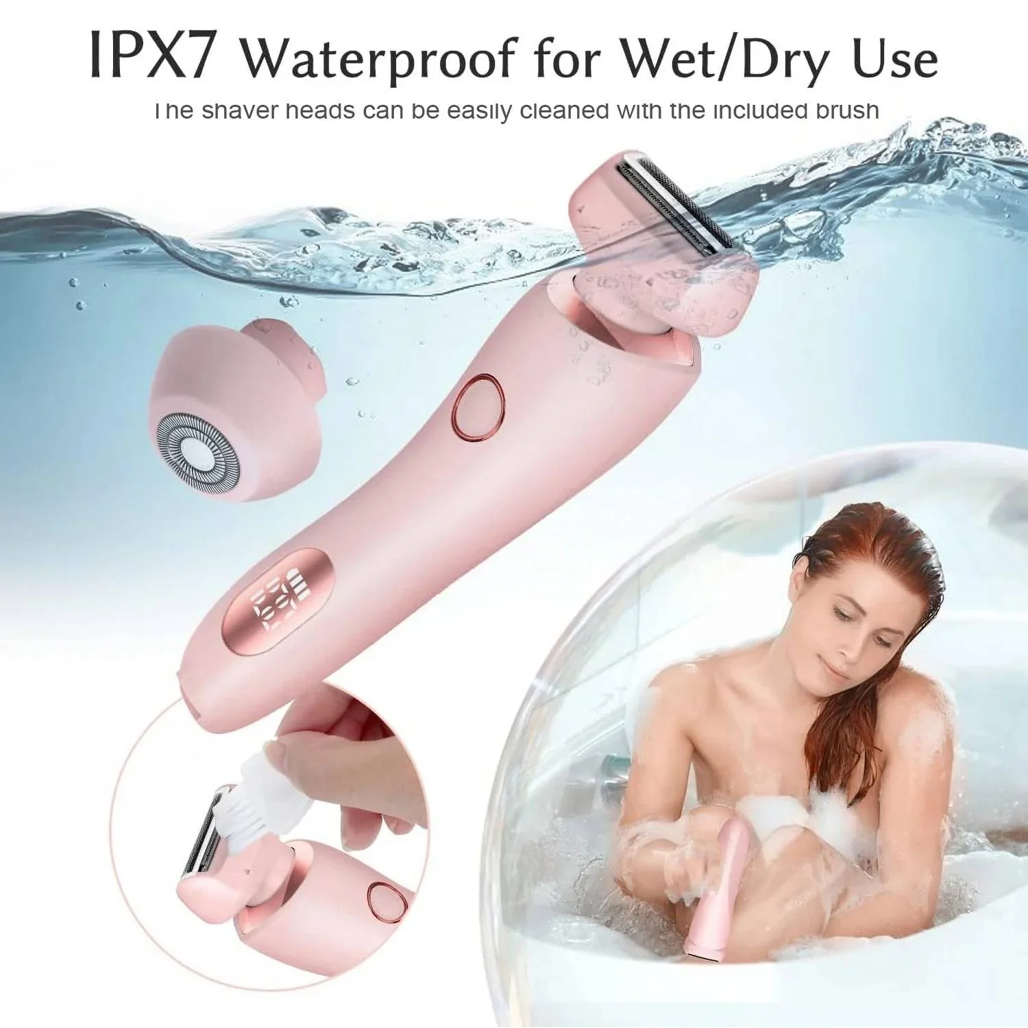 Electric Shaver 3D Floating Blade Dual-Head Waterproof Wet Dry Use Gentle Painless Hair Removal Fall 2025 Self-Care Gift - Image 9