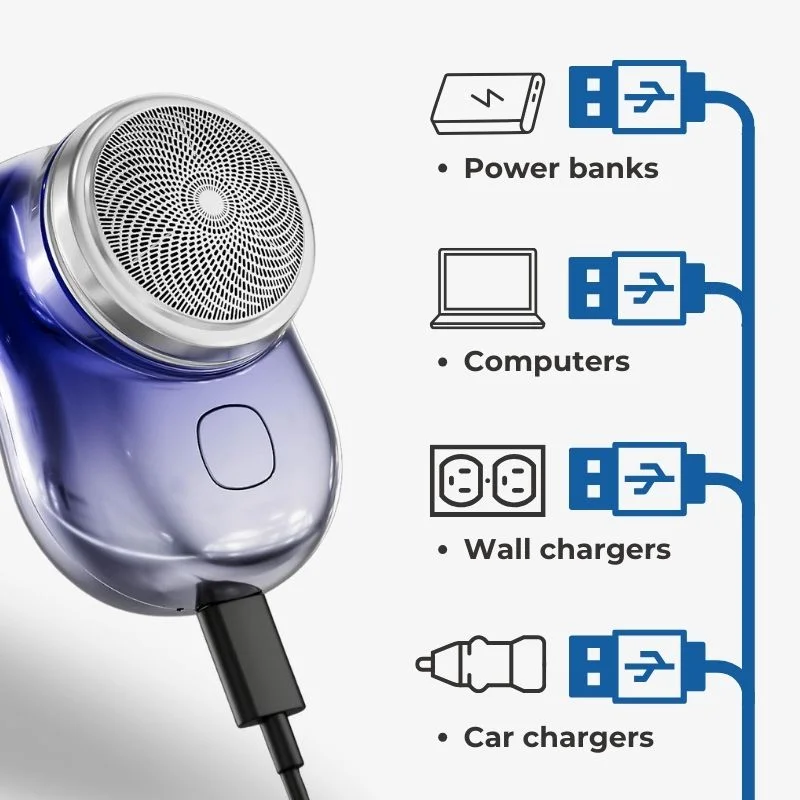 Electric Travel Shaver USB Pocket Mini Groomer Lightweight - Image 3