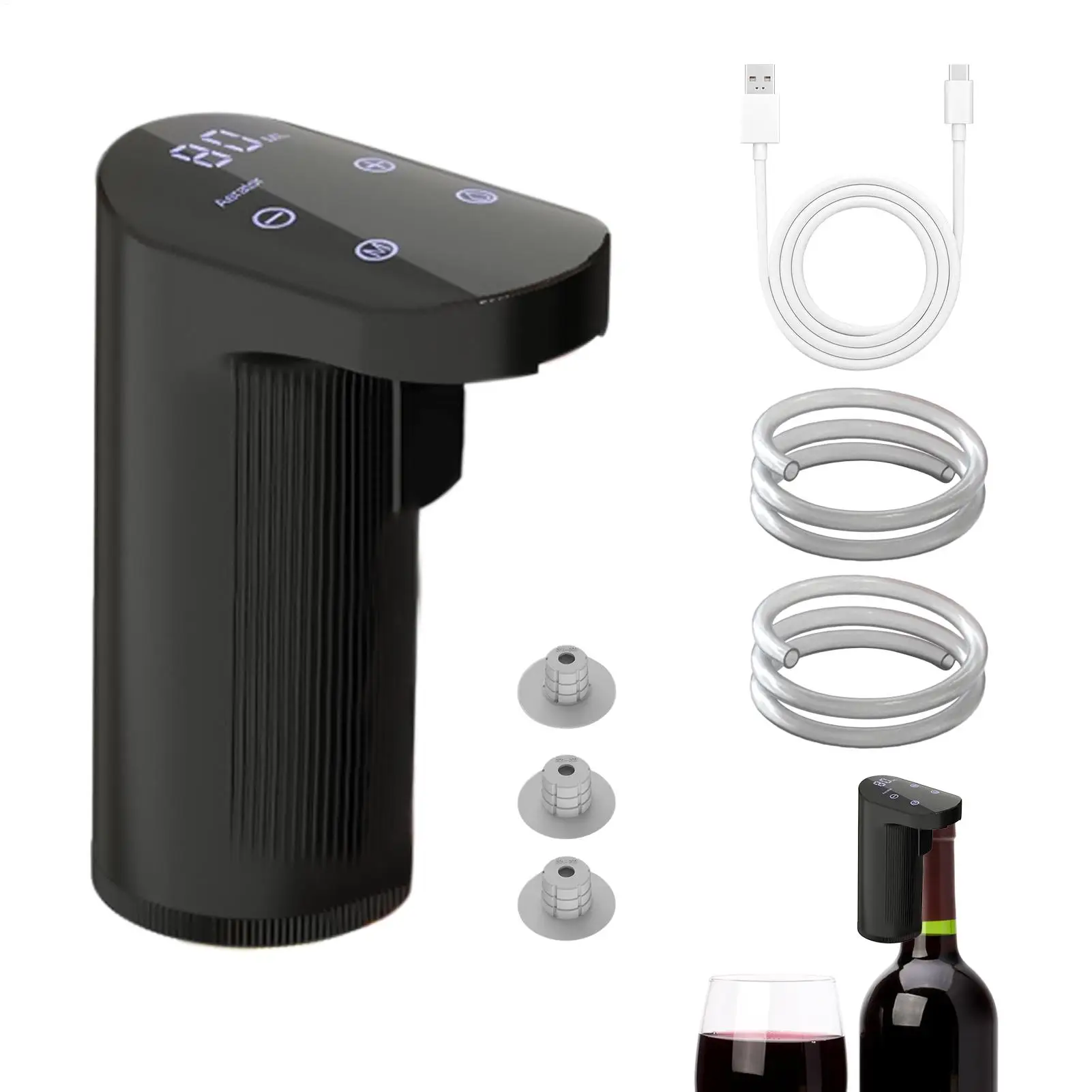 Electric Wine Dispenser USB Rechargeable Pouring Pump Adjustable Quantity Decanter Accessory Fall 2025 Entertaining - Image 5