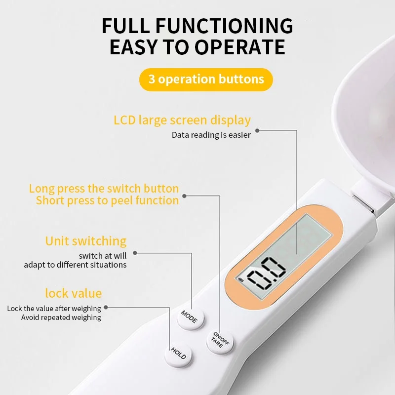 Electronic Kitchen Scale 500g 0.1g LCD Digital Spoon Scale for Food and Baking Measurement Tool - Image 5