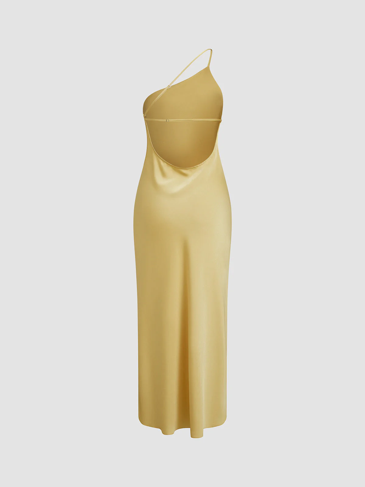 Elegant Backless Black Maxi Dress for Women, Open Shoulders Satin Long Dress for Special Occasions - Image 4